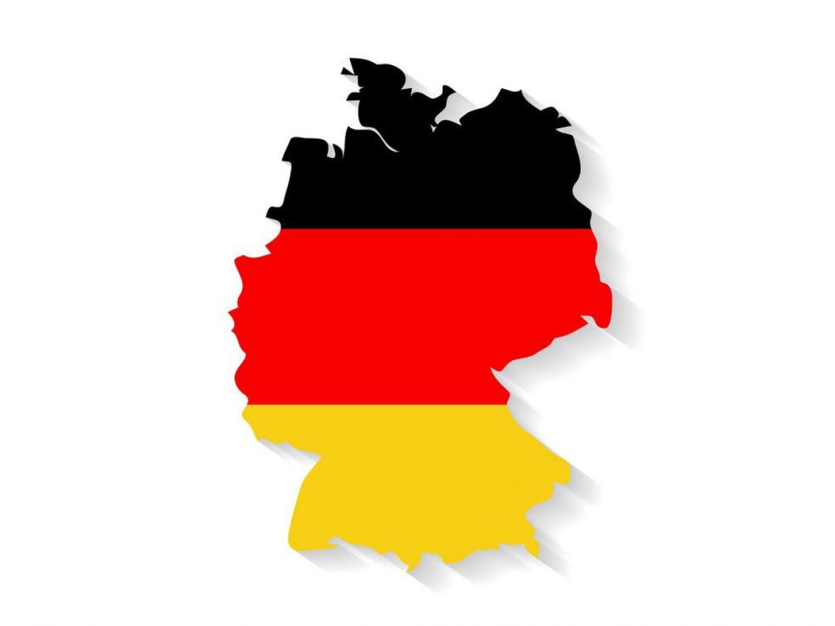 Mapa da bandeira da Alemanha
